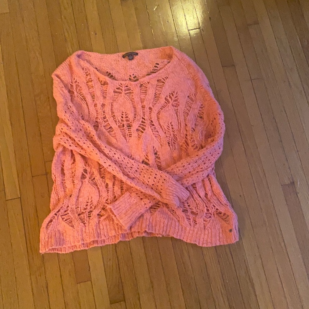 Super cute orange/coral colored sweater